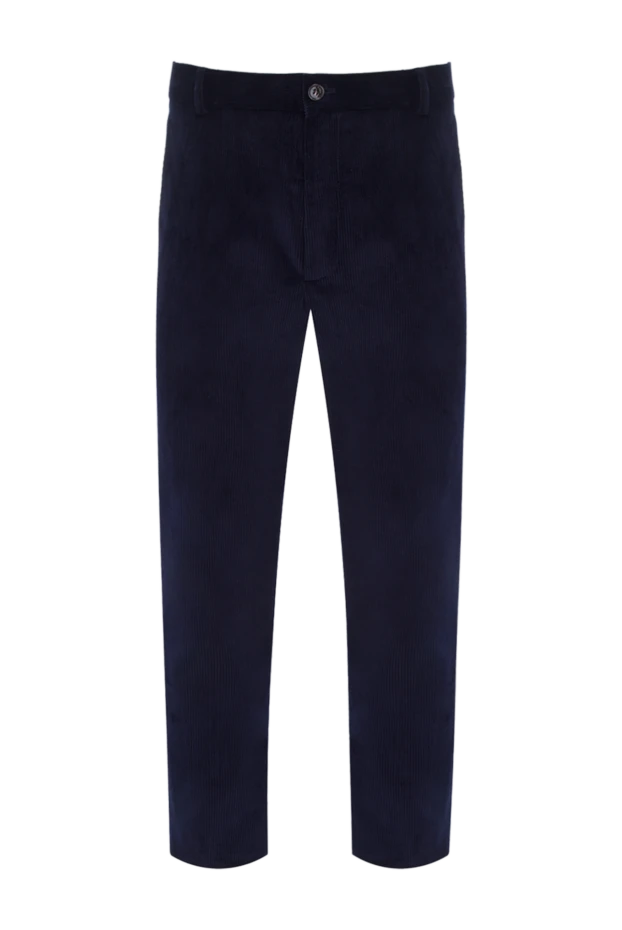 Blue cotton pants for men