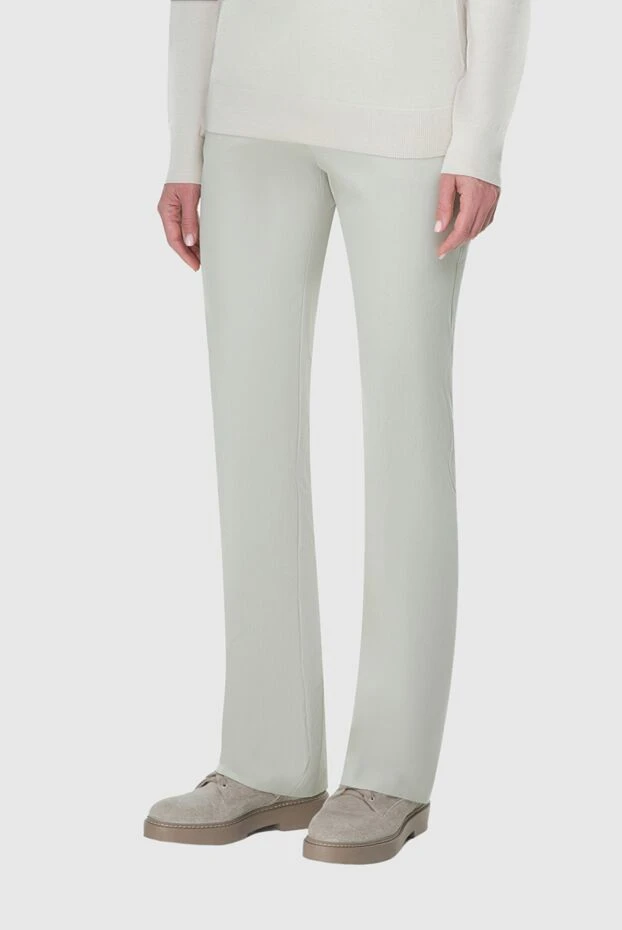 Loro Piana женские брюки из хлопка белые женские купить с ценами и фото 163848 - фото 2