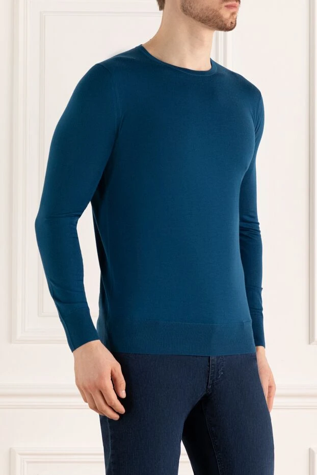 Loro Piana man cardigan for men cashmere blue 180423 - photo 3