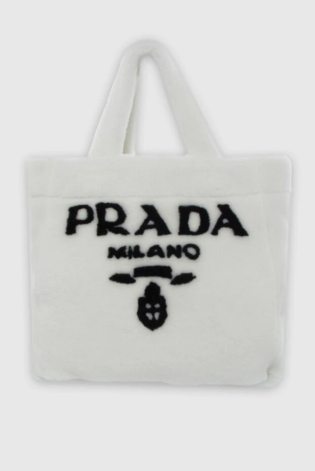 Prada women's white fur bag with black logo 163862 - photo 1