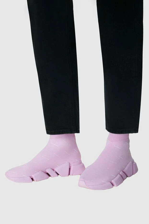 Balenciaga женские кроссовки из полиэстера и эластана розовые женские купить с ценами и фото 163872 - фото 2