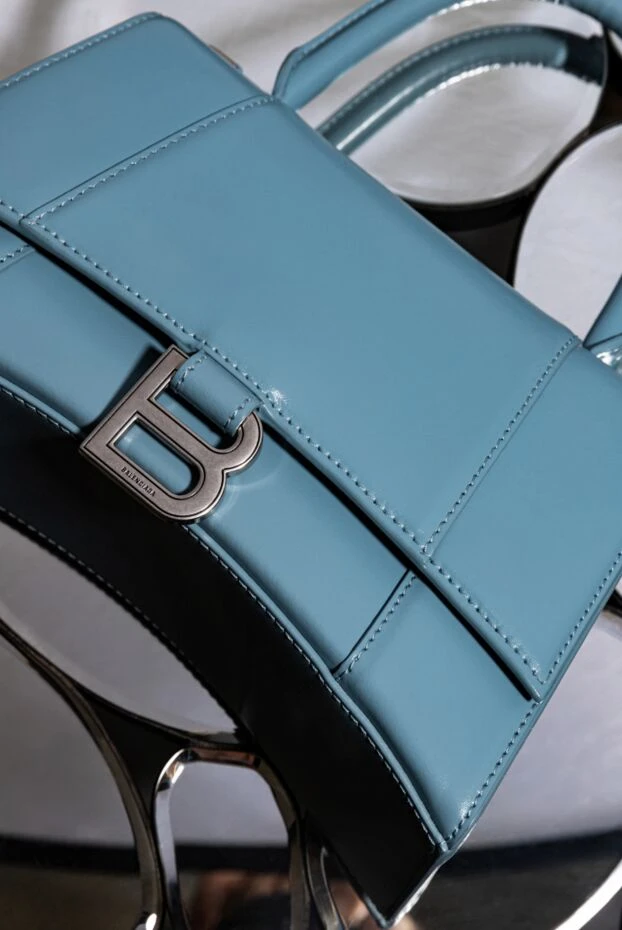 Balenciaga сумка жіноча біла шкіряна із застібкою b 163877 - фото 3