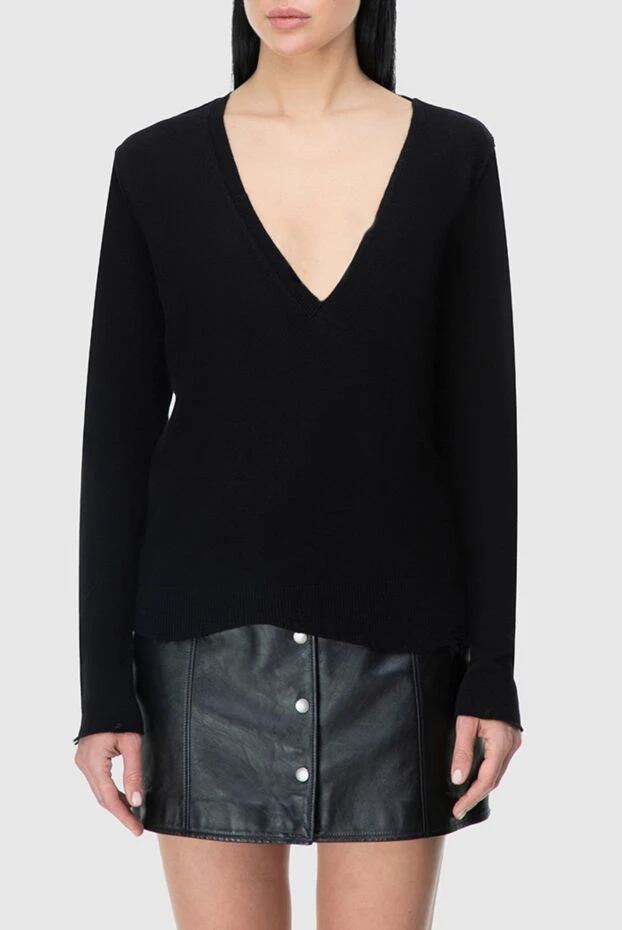 Saint Laurent woman black cashmere jumper for women buy with prices and photos 163909 - photo 2