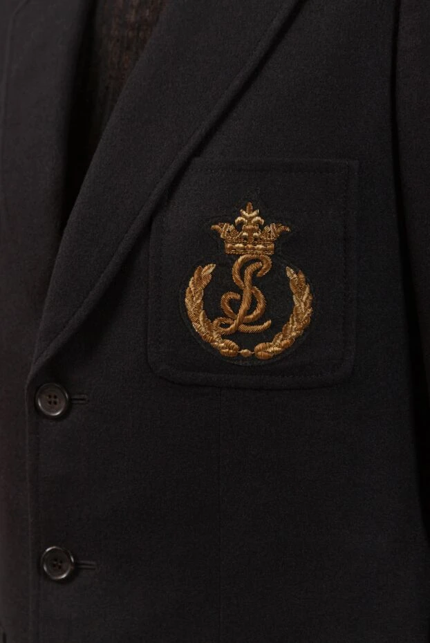 Saint Laurent women's black wool jacket with logo 163914 - photo 2