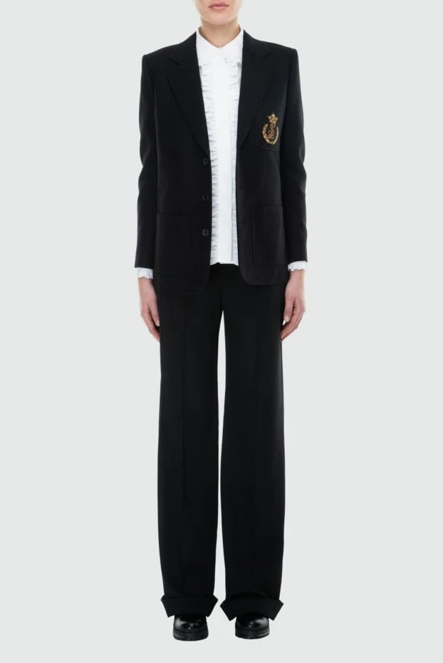 Saint Laurent woman women's black wool jacket buy with prices and photos 163914 - photo 2