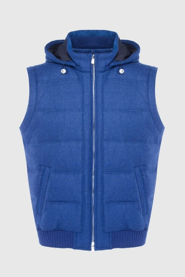 Enrico Mandelli man wool and cashmere vest blue for men buy with prices and photos 163951 - photo 1