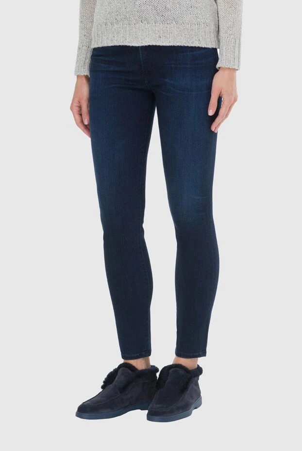 Citizens of Humanity женские джинсы из хлопка и вискозы синие женские купить с ценами и фото 163965 - фото 2