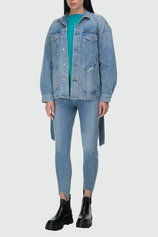 Citizens of Humanity женские джинсы из хлопка голубые женские купить с ценами и фото 163966 - фото 2