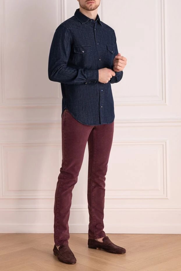 Jacob Cohen man blue cotton shirt for men buy with prices and photos 163976 - photo 2