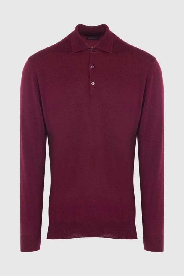 Cesare di Napoli man wool long sleeve polo burgundy for men buy with prices and photos 163986 - photo 1