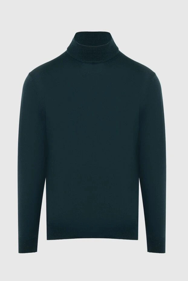 Cesare di Napoli man men's jumper with a high stand-up collar made of wool green buy with prices and photos 164015 - photo 1