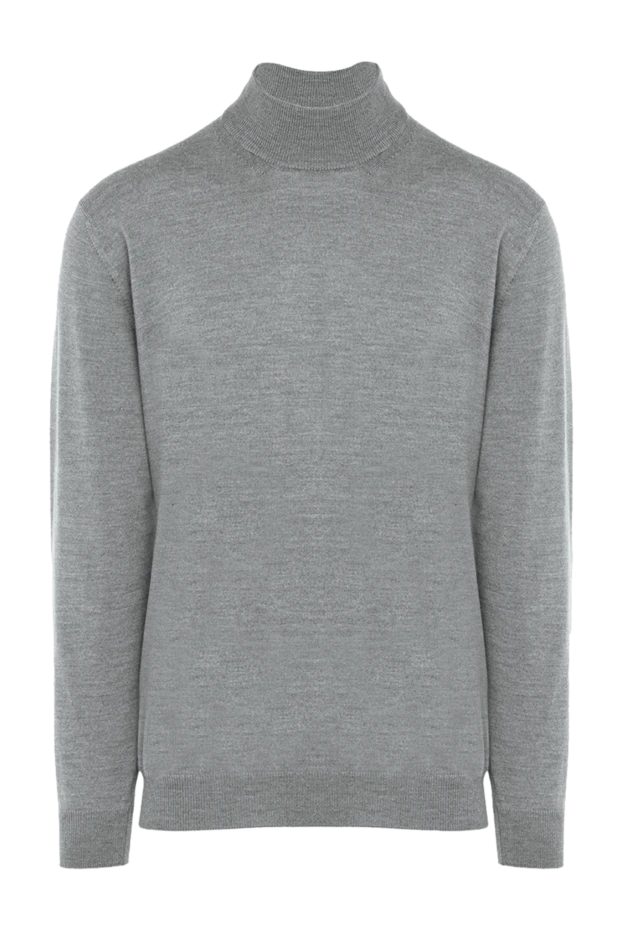 Cesare di Napoli man men's jumper with a high stand-up collar made of wool, gray buy with prices and photos 164020 - photo 1