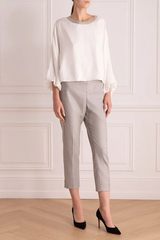 Peserico woman gray trousers for women buy with prices and photos 164054 - photo 2