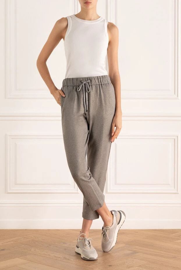 Peserico женские брюки серые женские купить с ценами и фото 164056 - фото 2