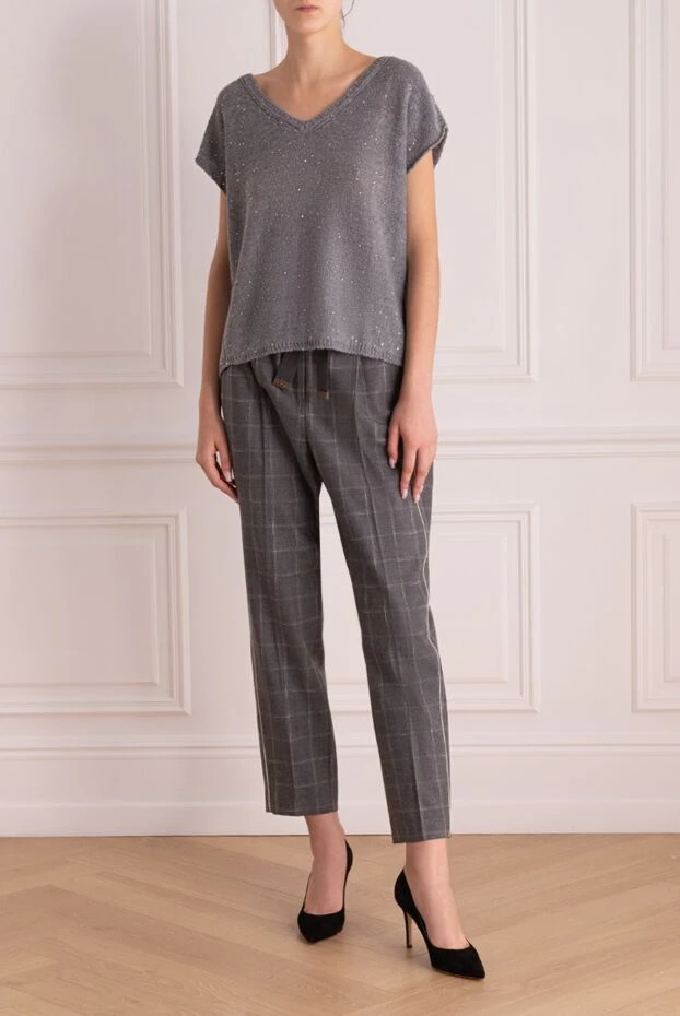 Peserico woman gray trousers for women buy with prices and photos 164059 - photo 2