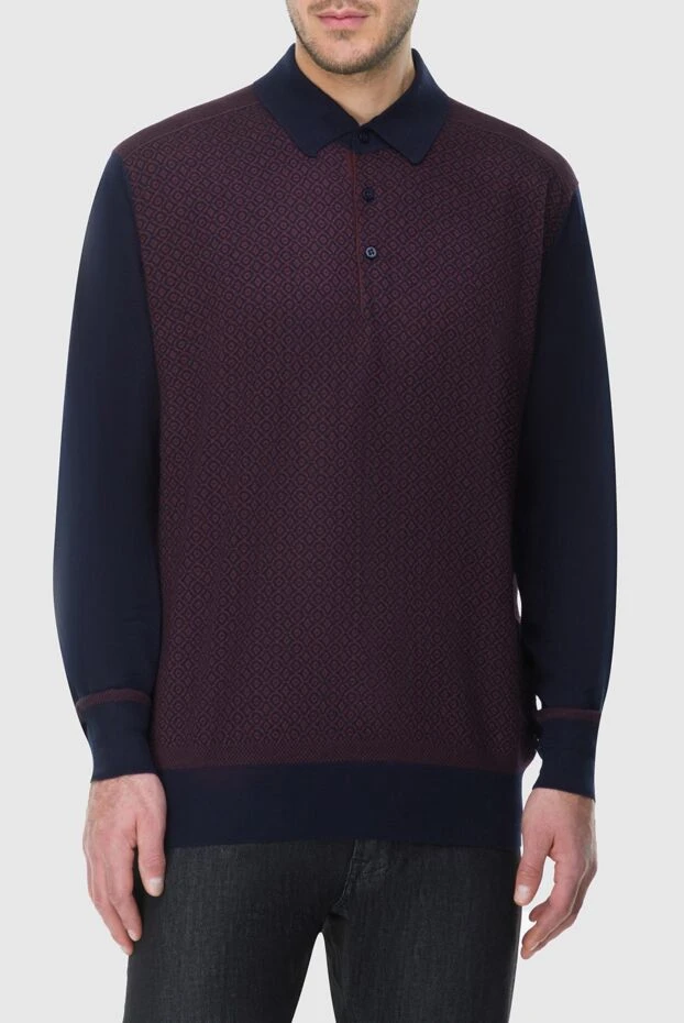 Stefano Ricci long-sleeved polo from silk and cashmere brown for men 164085 - photo 3