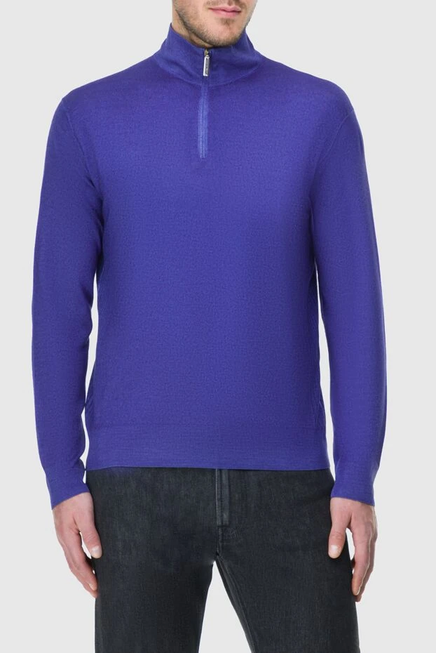 Stefano Ricci тройер з кашеміру та шовку фіолетовий чоловічий 164089 - фото 3