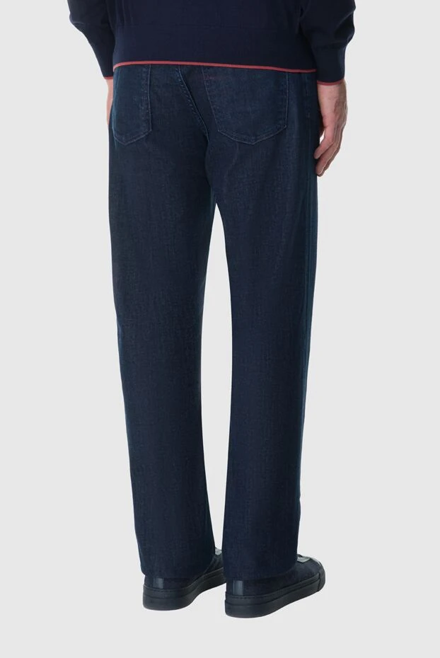 Stefano Ricci джинси з бавовни та еластану сині чоловічі 164104 - фото 3