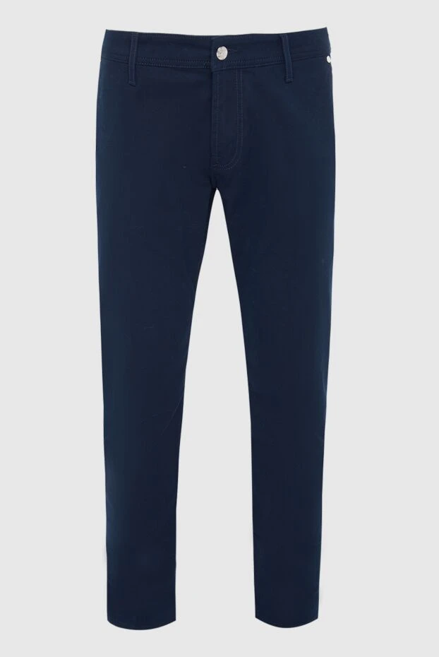 Blue cotton and elastane jeans for men - photo 1