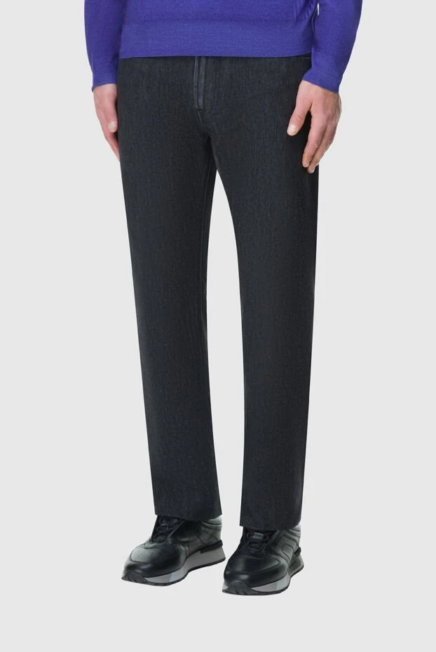 Stefano Ricci джинси з бавовни та еластану чорні чоловічі 164112 - фото 2