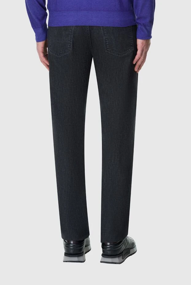 Stefano Ricci джинси з бавовни та еластану чорні чоловічі 164112 - фото 3