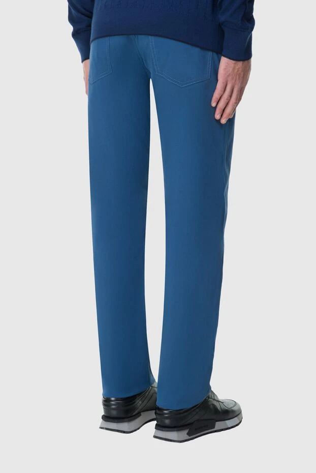 Stefano Ricci джинси з бавовни та еластану сині чоловічі 164114 - фото 3