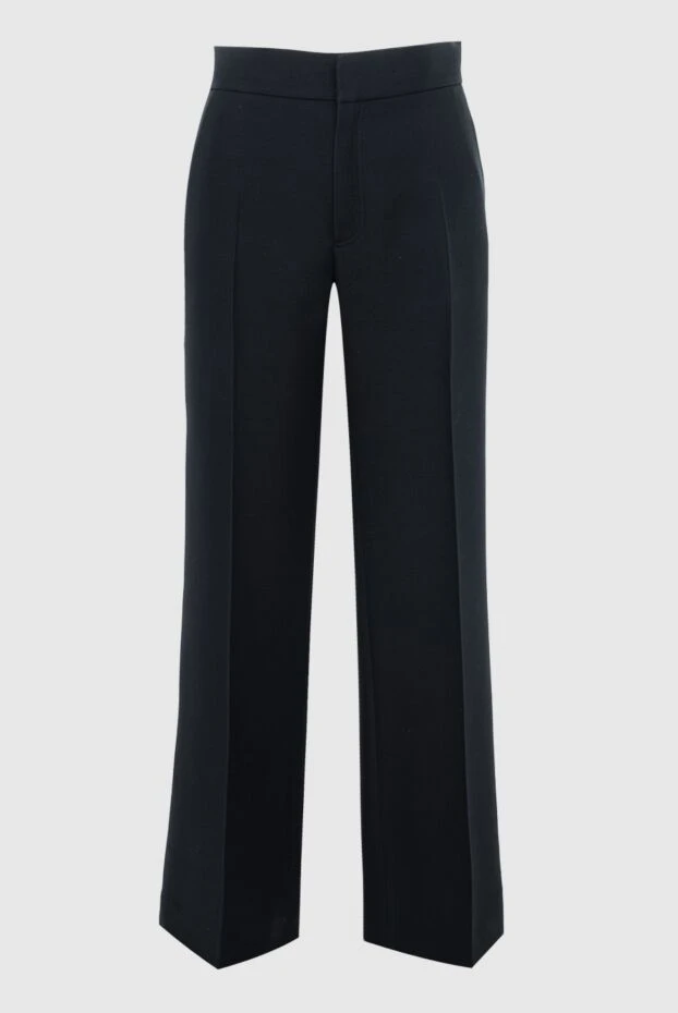Dior жіночі штани з вовни та шовку чорні жіночі купити фото з цінами 164178 - фото 1