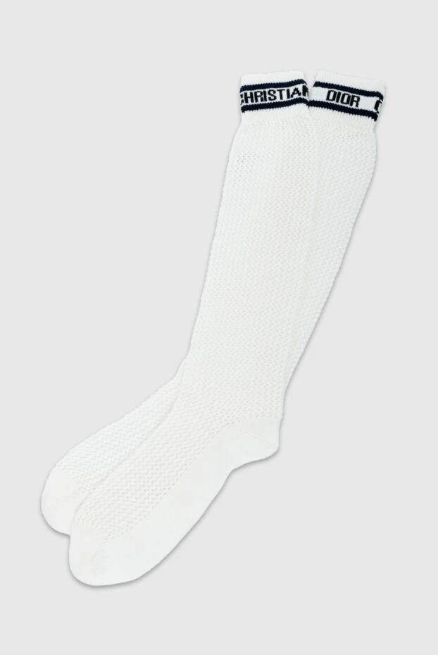 Dior женские носки из хлопка белые женские купить с ценами и фото 164181 - фото 1