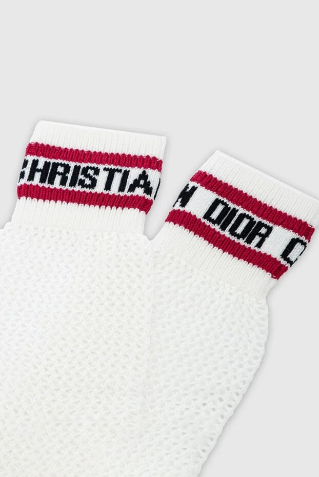 Dior жіночі шкарпетки з бавовни білі жіночі купити фото з цінами 164182 - фото 2