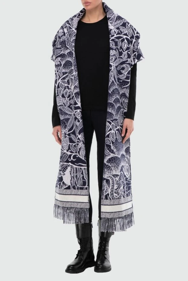 Dior женские шарф из шерсти и ангоры белый женский купить с ценами и фото 164183 - фото 2