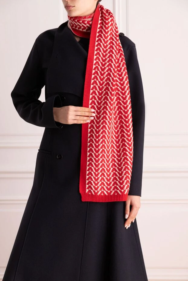 Valentino woman red wool and cashmere scarf for women 164195 - photo 2