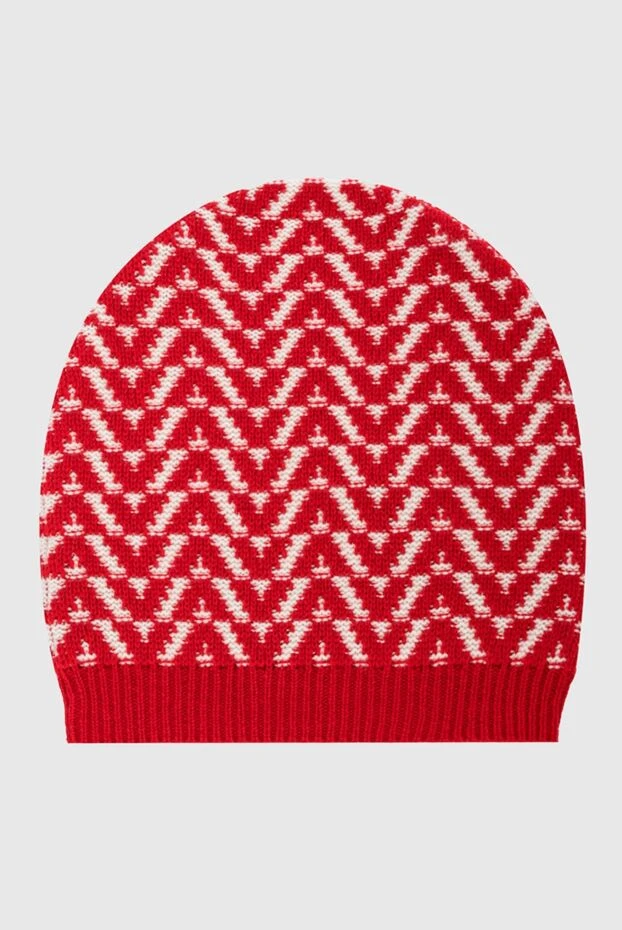 Valentino women's red and white cap with logo pattern 164196 - photo 1