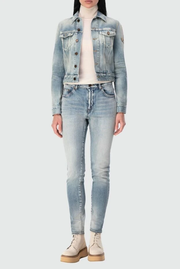 Saint Laurent woman blue cotton jeans for women 164198 - photo 2