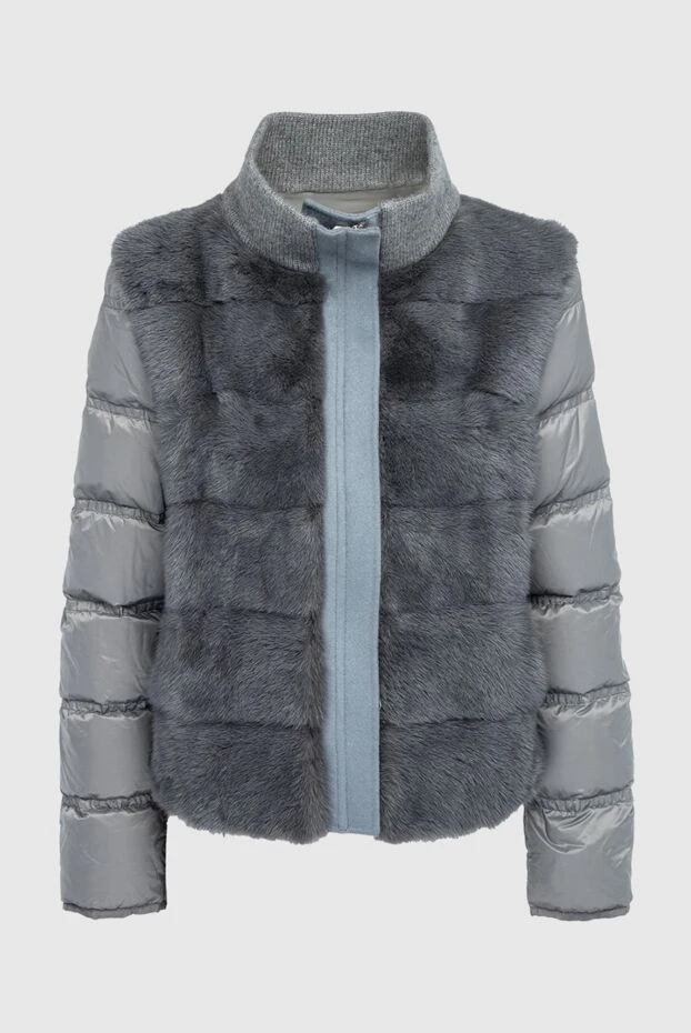 Antonio Arnesano woman women's gray mink and polyamide jacket buy with prices and photos 164228 - photo 1