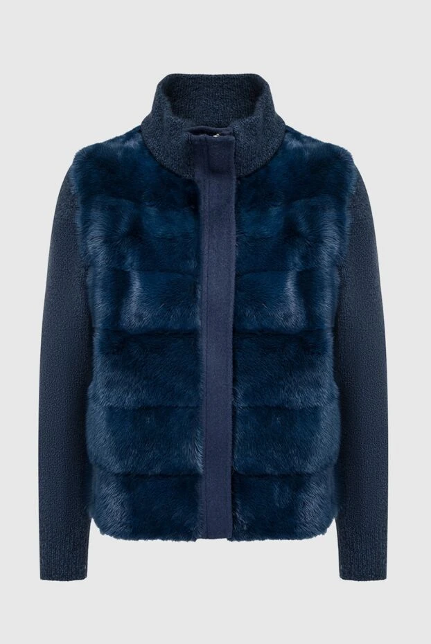 Antonio Arnesano women's mink and polyamide jacket blue 164229 - photo 1