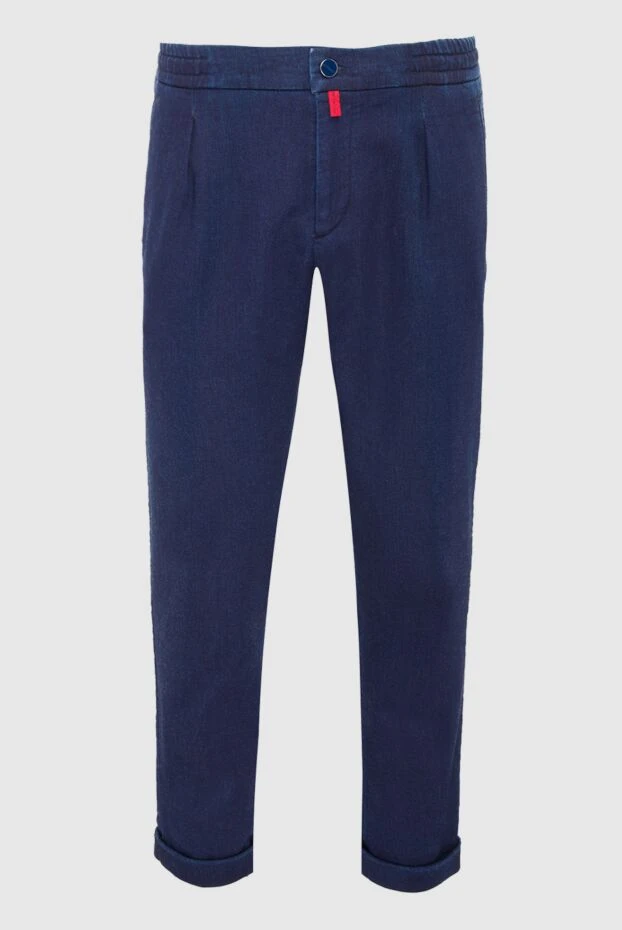 Kiton man blue cotton and wool jeans for men 164233 - photo 1