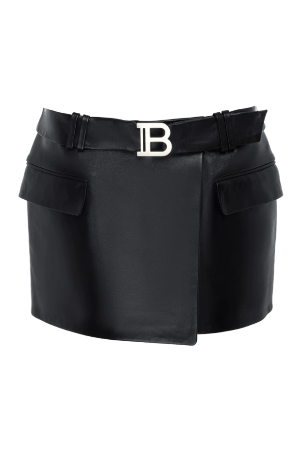 Balmain woman black leather skirt for women buy with prices and photos 164332 - photo 1