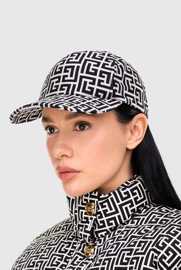 Balmain woman black and white cotton cap for women buy with prices and photos 164333 - photo 2