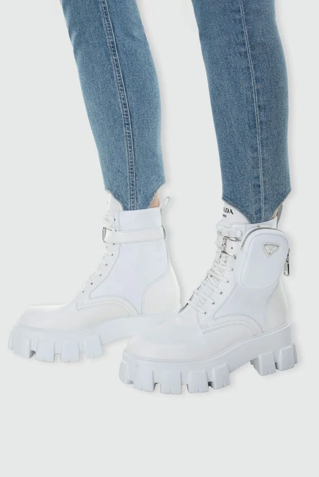 Prada woman white leather boots for women buy with prices and photos 164342 - photo 2