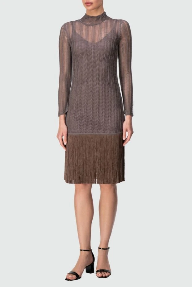 Fendi woman brown viscose and polyamide dress for women 164351 - photo 2