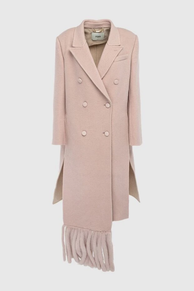 Fendi woman beige women's coat made of camel wool and fur 164369 - photo 1