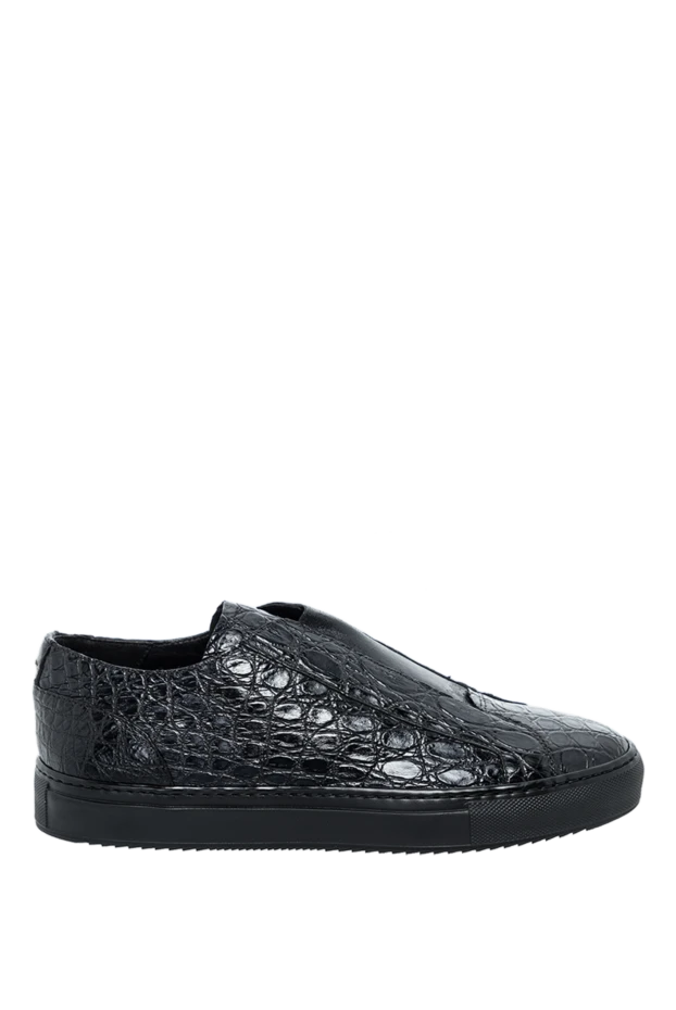 Doucal`s man black crocodile leather slip-ons for men buy with prices and photos 164453 - photo 1