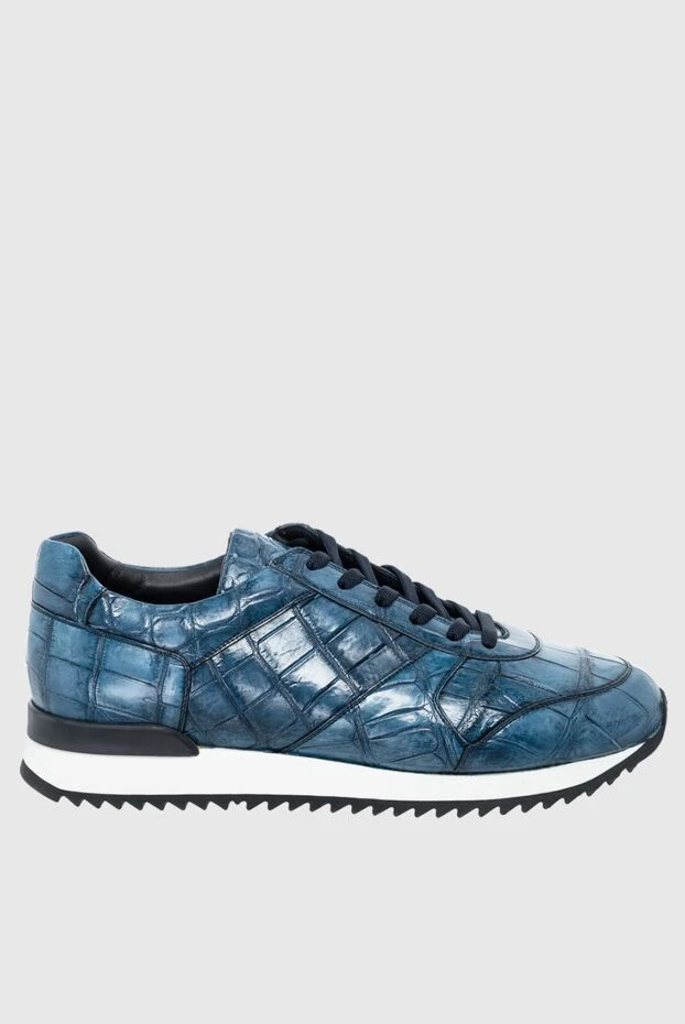 Cesare di Napoli man blue crocodile sneakers for men buy with prices and photos 164454 - photo 1