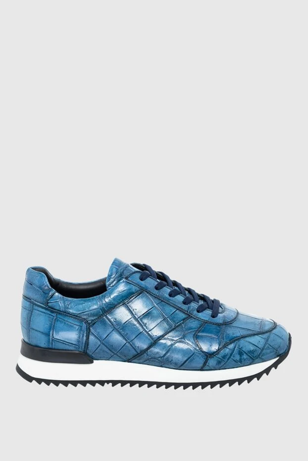 Cesare di Napoli man blue crocodile sneakers for men buy with prices and photos 164460 - photo 1