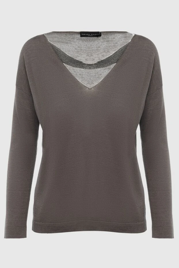 Fabiana Filippi brown cashmere and silk jumper for women 164488 - photo 1