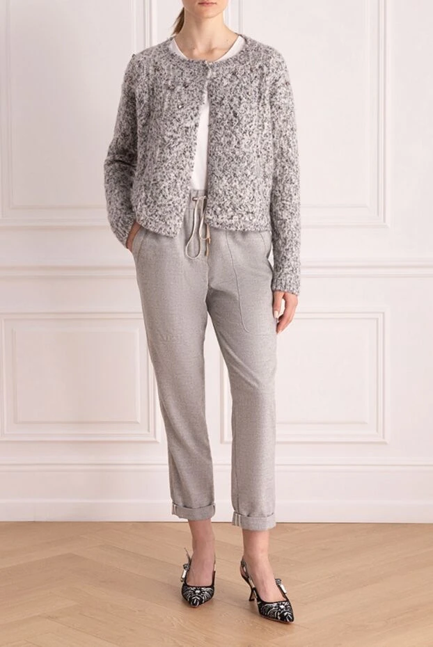 Fabiana Filippi woman gray cashmere and wool jacket for women buy with prices and photos 164490 - photo 2