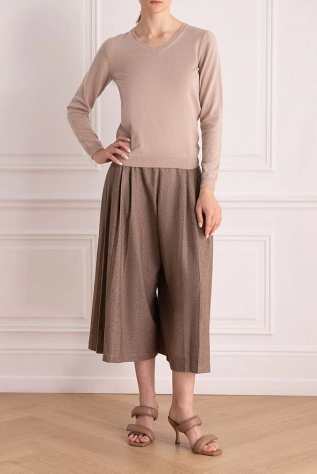 Fabiana Filippi женские брюки коричневые женские купить с ценами и фото 164510 - фото 2