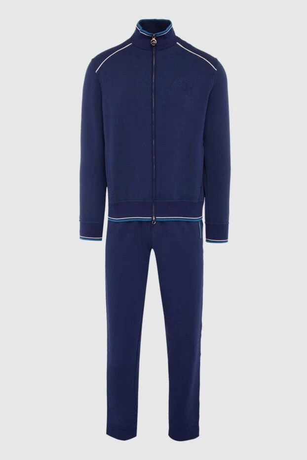 Sports suit made of cotton and elastane blue for men - photo 1