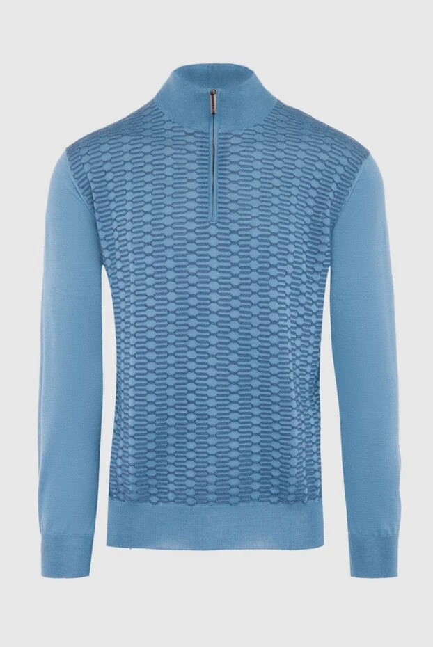 Stefano Ricci cashmere and silk blue men's trench coat 164529 - photo 1