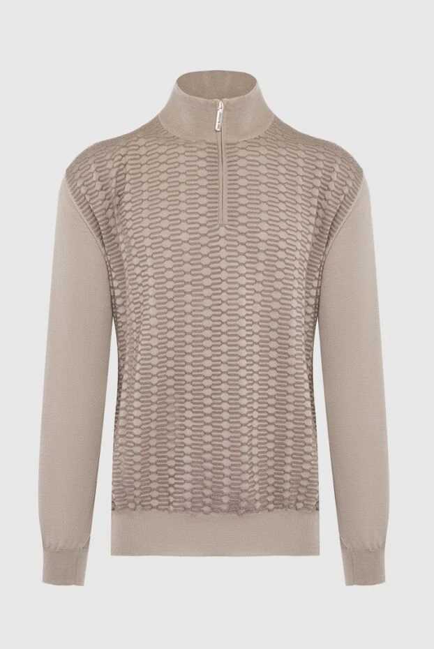 Stefano Ricci тройер из кашемира и шелка бежевый мужской 164530 - фото 1